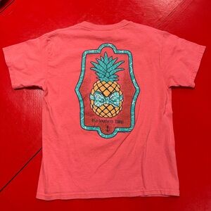 It’s a girl thing Kids Coral T-Shirt with Floral Design